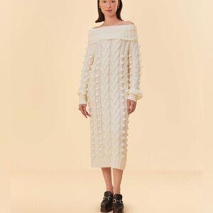 FARM Rio Braided Midi Sweater Dress